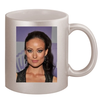 Olivia Wilde 11oz Metallic Silver Mug