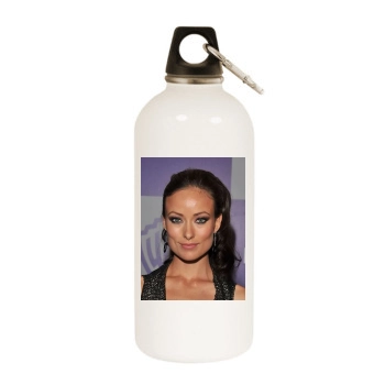 Olivia Wilde White Water Bottle With Carabiner