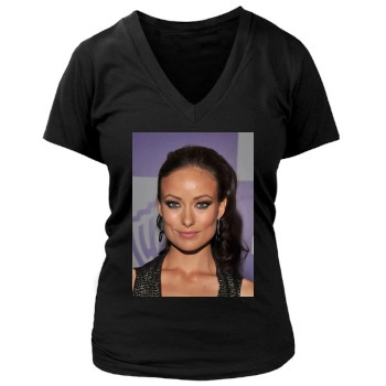 Olivia Wilde Women's Deep V-Neck TShirt