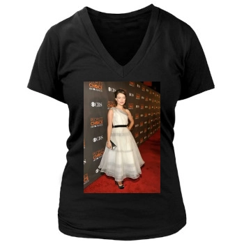 Olivia Wilde Women's Deep V-Neck TShirt