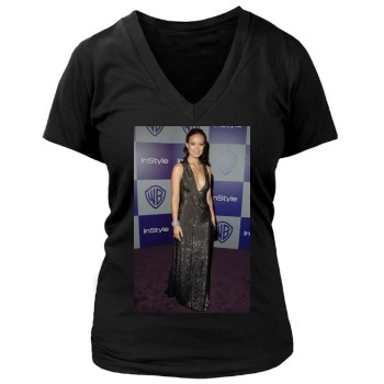 Olivia Wilde Women's Deep V-Neck TShirt