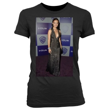 Olivia Wilde Women's Junior Cut Crewneck T-Shirt