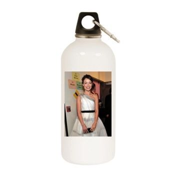 Olivia Wilde White Water Bottle With Carabiner