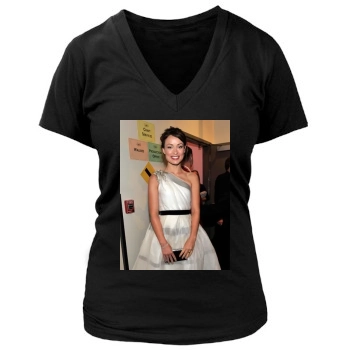 Olivia Wilde Women's Deep V-Neck TShirt