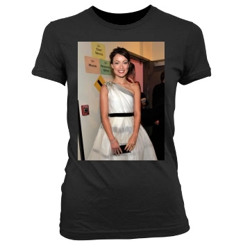 Olivia Wilde Women's Junior Cut Crewneck T-Shirt