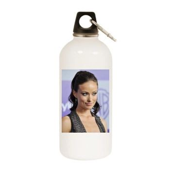 Olivia Wilde White Water Bottle With Carabiner