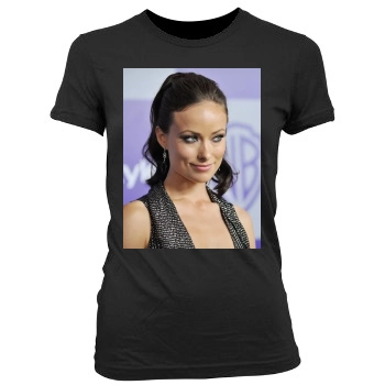 Olivia Wilde Women's Junior Cut Crewneck T-Shirt