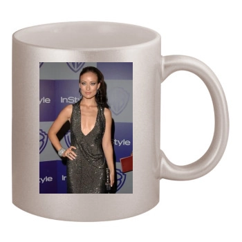 Olivia Wilde 11oz Metallic Silver Mug