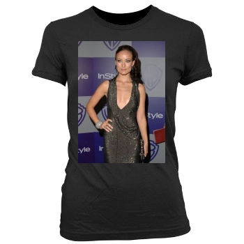 Olivia Wilde Women's Junior Cut Crewneck T-Shirt