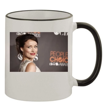 Olivia Wilde 11oz Colored Rim & Handle Mug