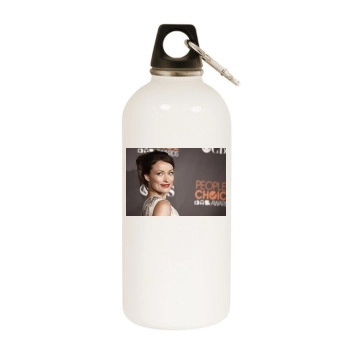 Olivia Wilde White Water Bottle With Carabiner