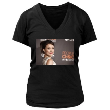 Olivia Wilde Women's Deep V-Neck TShirt