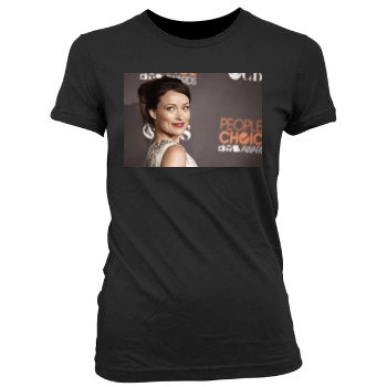 Olivia Wilde Women's Junior Cut Crewneck T-Shirt