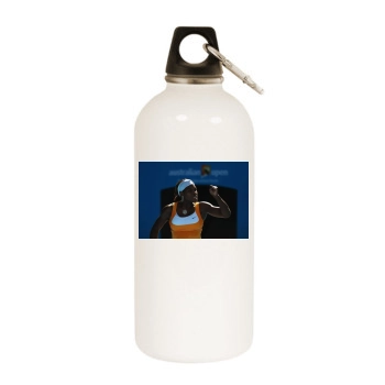 Serena Williams White Water Bottle With Carabiner