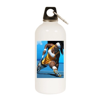 Serena Williams White Water Bottle With Carabiner