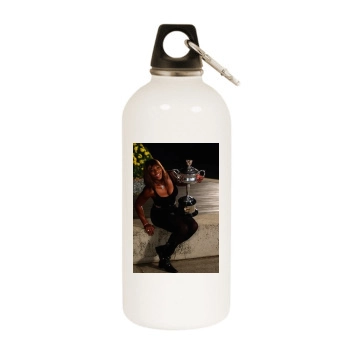 Serena Williams White Water Bottle With Carabiner