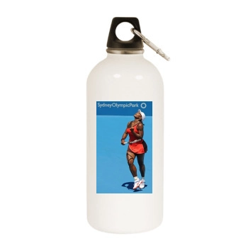 Serena Williams White Water Bottle With Carabiner