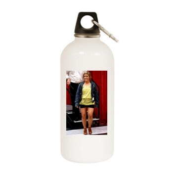 Shawn Johnson White Water Bottle With Carabiner