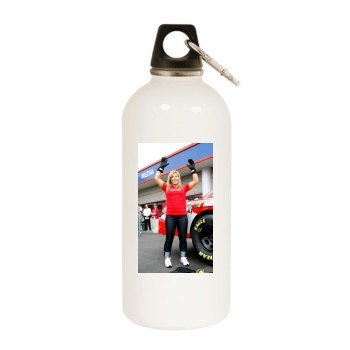 Shawn Johnson White Water Bottle With Carabiner