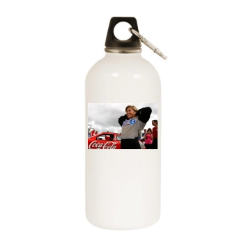 Shawn Johnson White Water Bottle With Carabiner