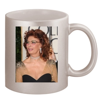 Sophia Loren 11oz Metallic Silver Mug