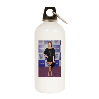 Stacy Keibler White Water Bottle With Carabiner