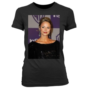 Stacy Keibler Women's Junior Cut Crewneck T-Shirt