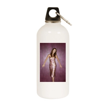 Summer Glau White Water Bottle With Carabiner