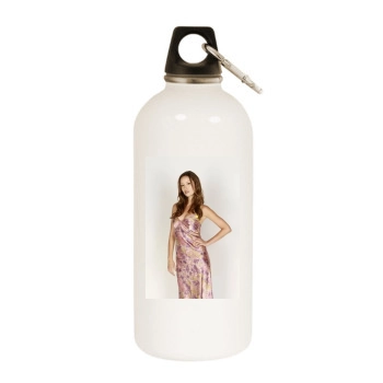 Summer Glau White Water Bottle With Carabiner