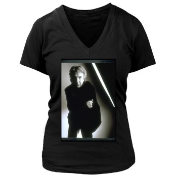 Alan Rickman Women's Deep V-Neck TShirt