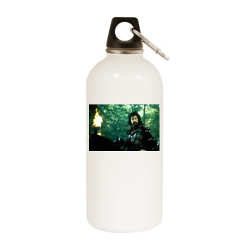 Alan Rickman White Water Bottle With Carabiner