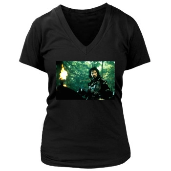 Alan Rickman Women's Deep V-Neck TShirt