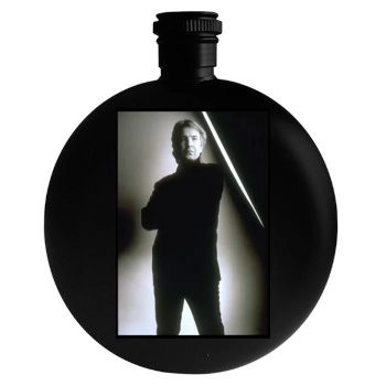 Alan Rickman Round Flask