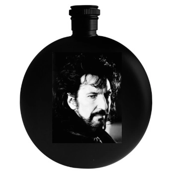 Alan Rickman Round Flask