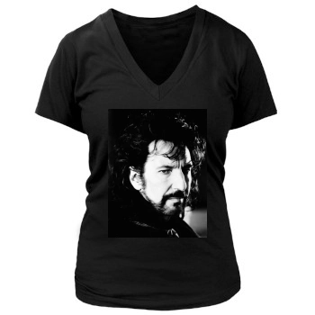 Alan Rickman Women's Deep V-Neck TShirt