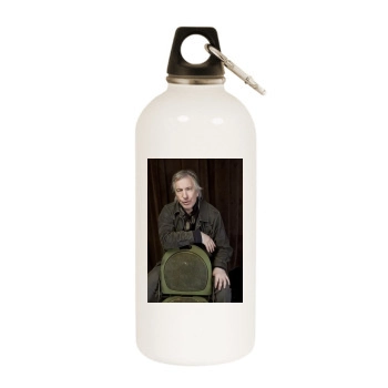 Alan Rickman White Water Bottle With Carabiner