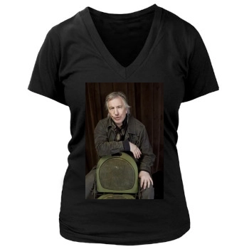 Alan Rickman Women's Deep V-Neck TShirt