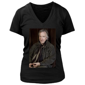 Alan Rickman Women's Deep V-Neck TShirt