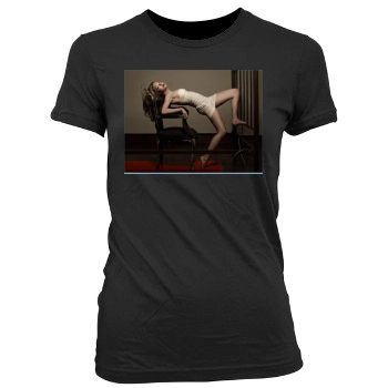 Amanda Seyfried Women's Junior Cut Crewneck T-Shirt