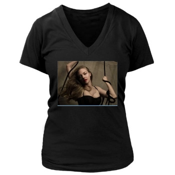 Amanda Seyfried Women's Deep V-Neck TShirt