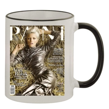 Anja Rubik 11oz Colored Rim & Handle Mug