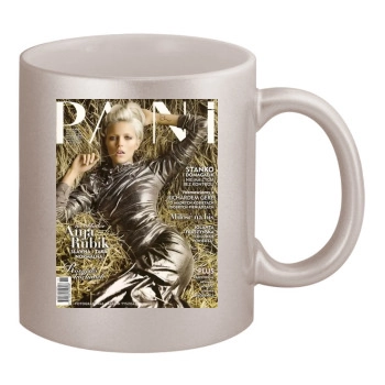 Anja Rubik 11oz Metallic Silver Mug