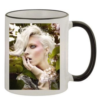 Anja Rubik 11oz Colored Rim & Handle Mug