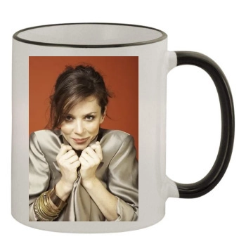 Anna Friel 11oz Colored Rim & Handle Mug