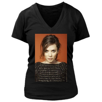 Anna Friel Women's Deep V-Neck TShirt