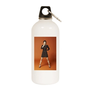 Anna Friel White Water Bottle With Carabiner