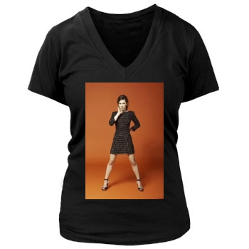 Anna Friel Women's Deep V-Neck TShirt