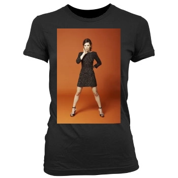 Anna Friel Women's Junior Cut Crewneck T-Shirt