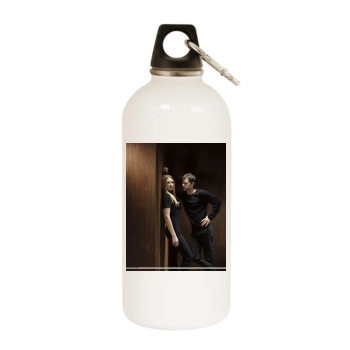 Anna Torv White Water Bottle With Carabiner