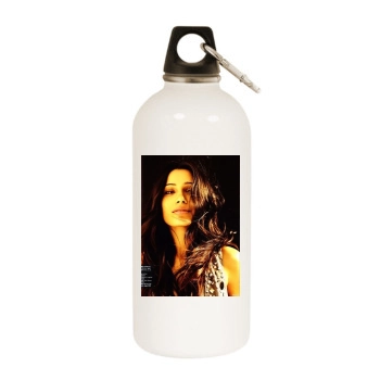 Freida Pinto White Water Bottle With Carabiner